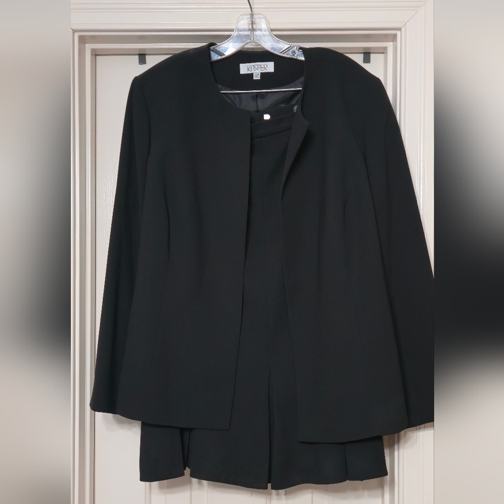 KASPER Women's Black Suit 20W